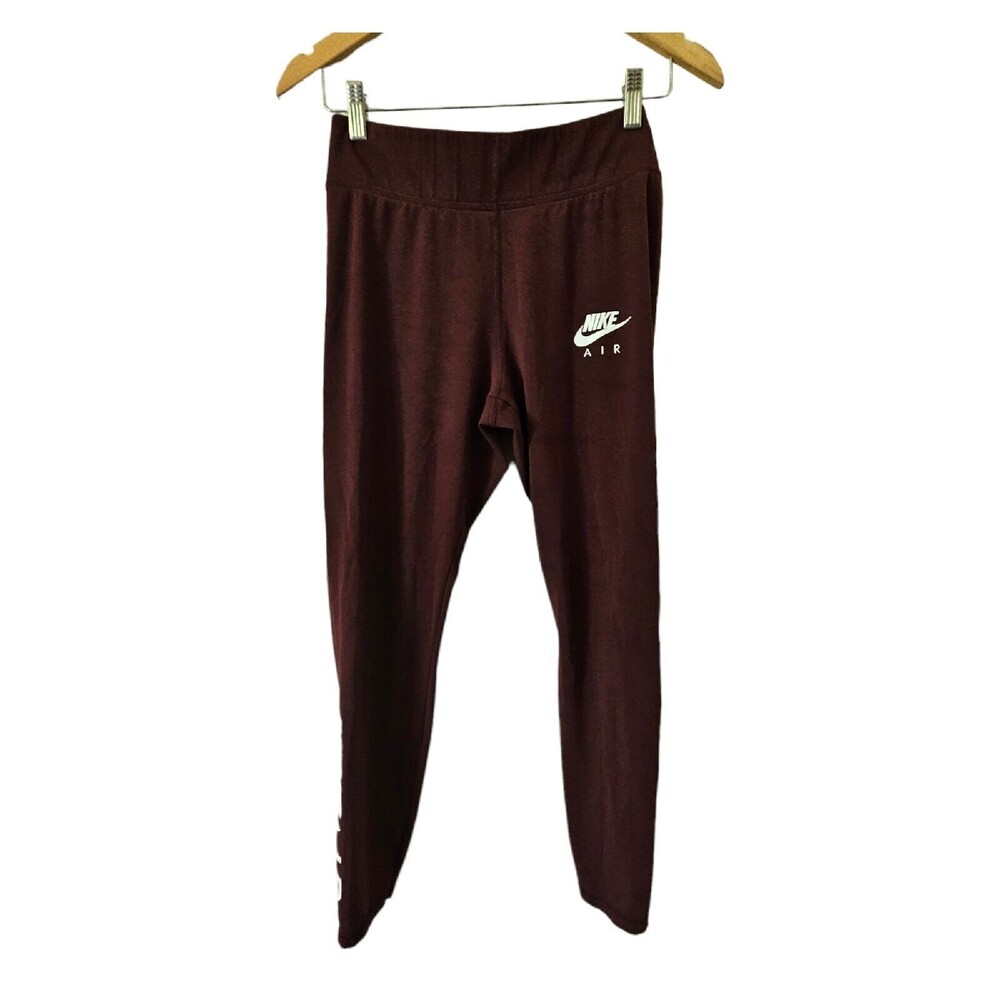 NIKE Air Burgundy High Waist Full Length Leggings Medium